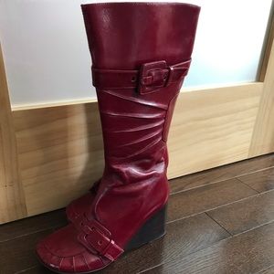 Red platform boots MizMooz